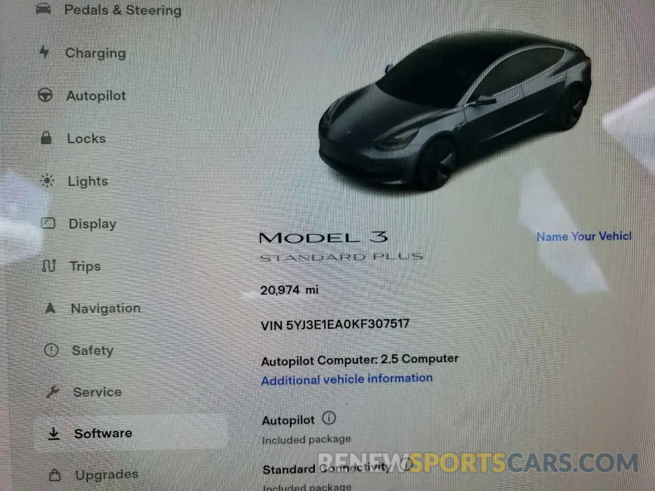 8 fotografías del automóvil dañado 5YJ3E1EA0KF307517 TESLA MODEL 3 2019