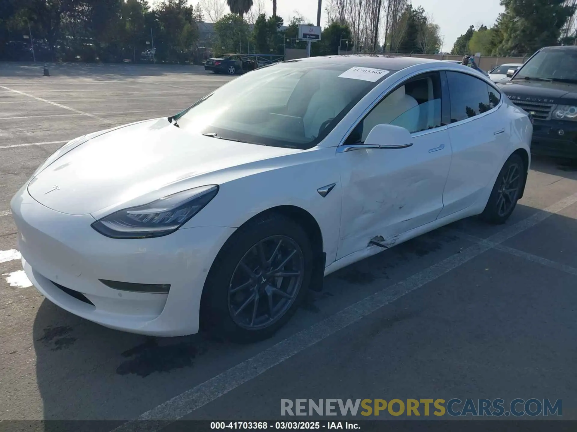 2 fotografías del automóvil dañado 5YJ3E1EA0KF322776 TESLA MODEL 3 2019