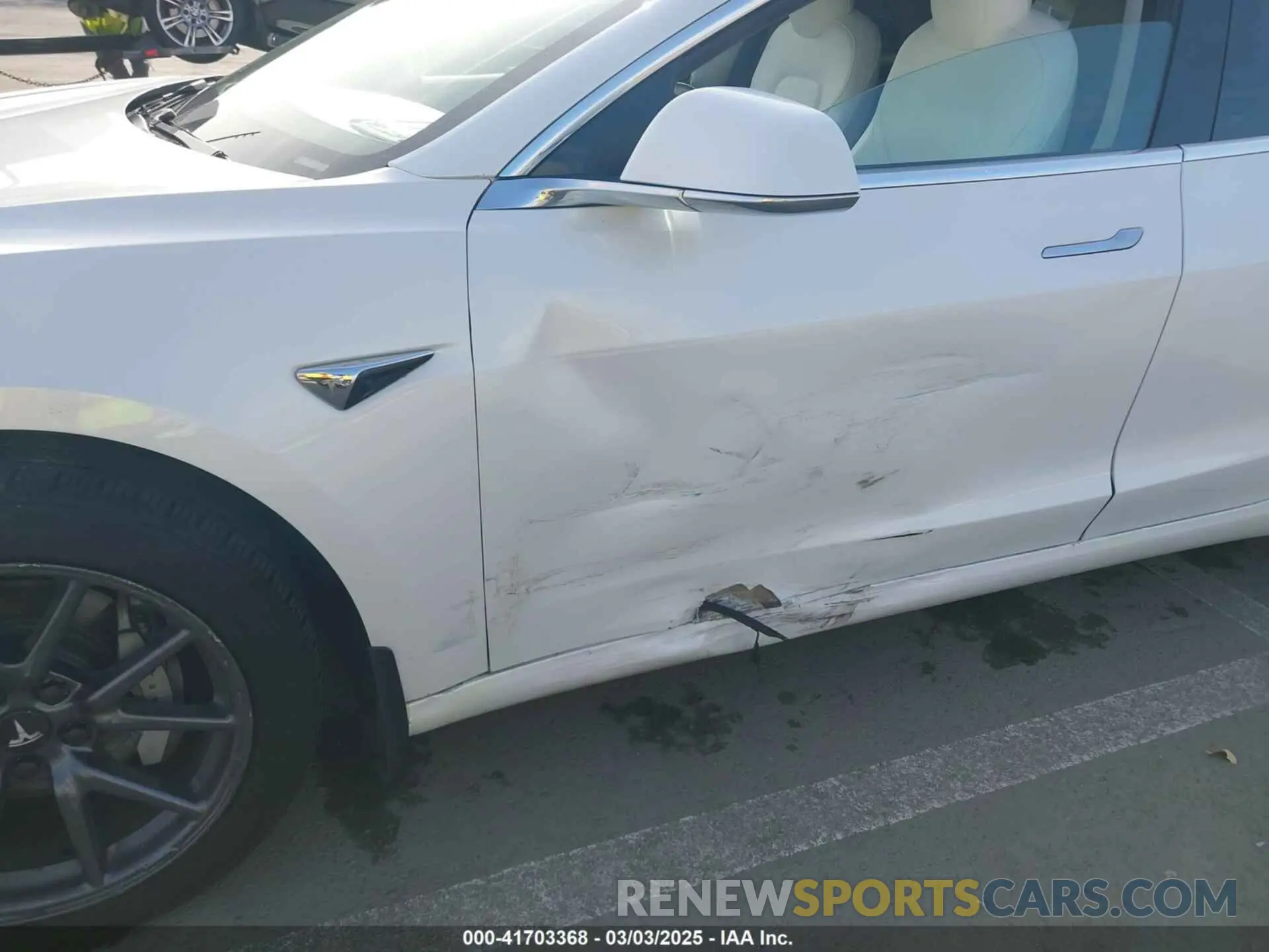 6 fotografías del automóvil dañado 5YJ3E1EA0KF322776 TESLA MODEL 3 2019