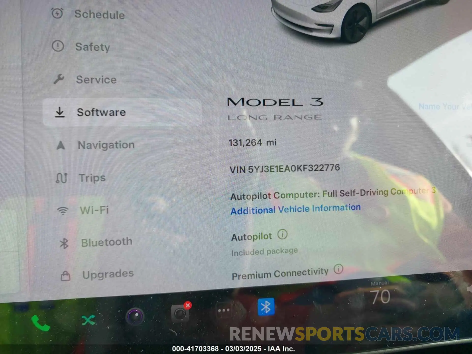 7 fotografías del automóvil dañado 5YJ3E1EA0KF322776 TESLA MODEL 3 2019