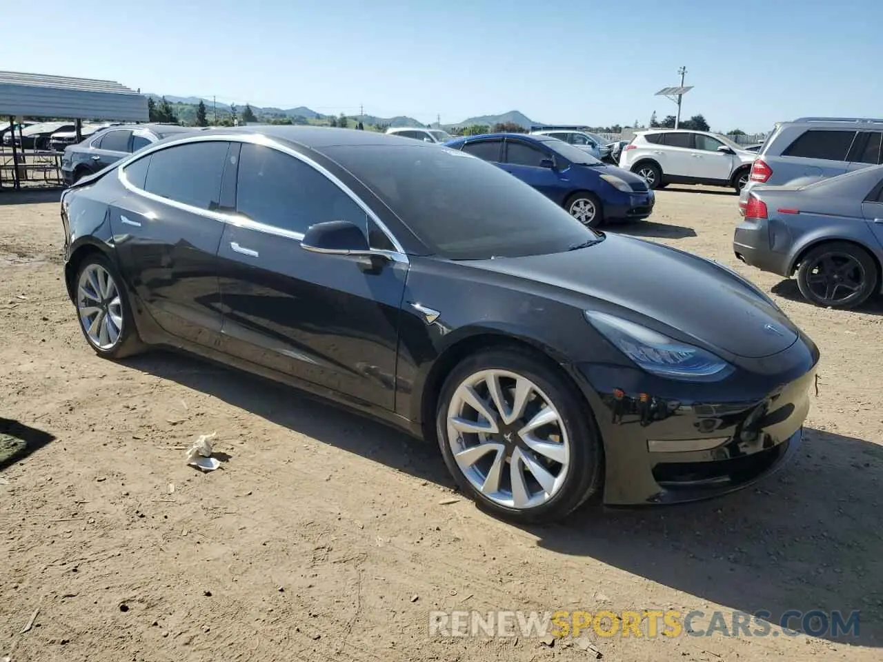 4 fotografías del automóvil dañado 5YJ3E1EA0KF345393 TESLA MODEL 3 2019