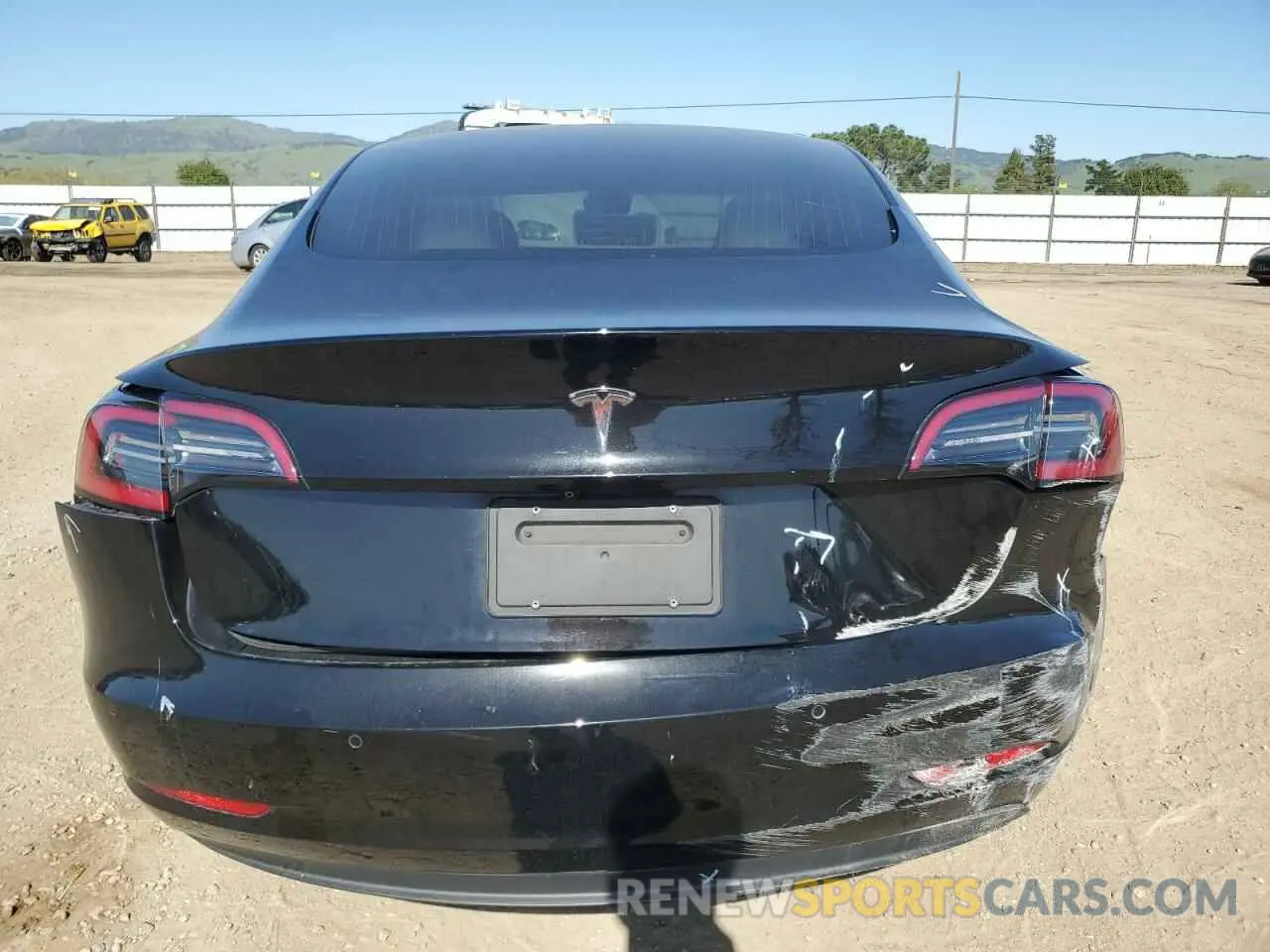 6 fotografías del automóvil dañado 5YJ3E1EA0KF345393 TESLA MODEL 3 2019