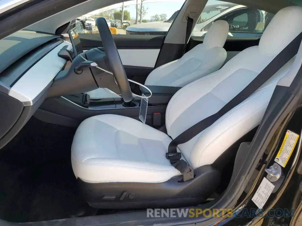 7 fotografías del automóvil dañado 5YJ3E1EA0KF345393 TESLA MODEL 3 2019