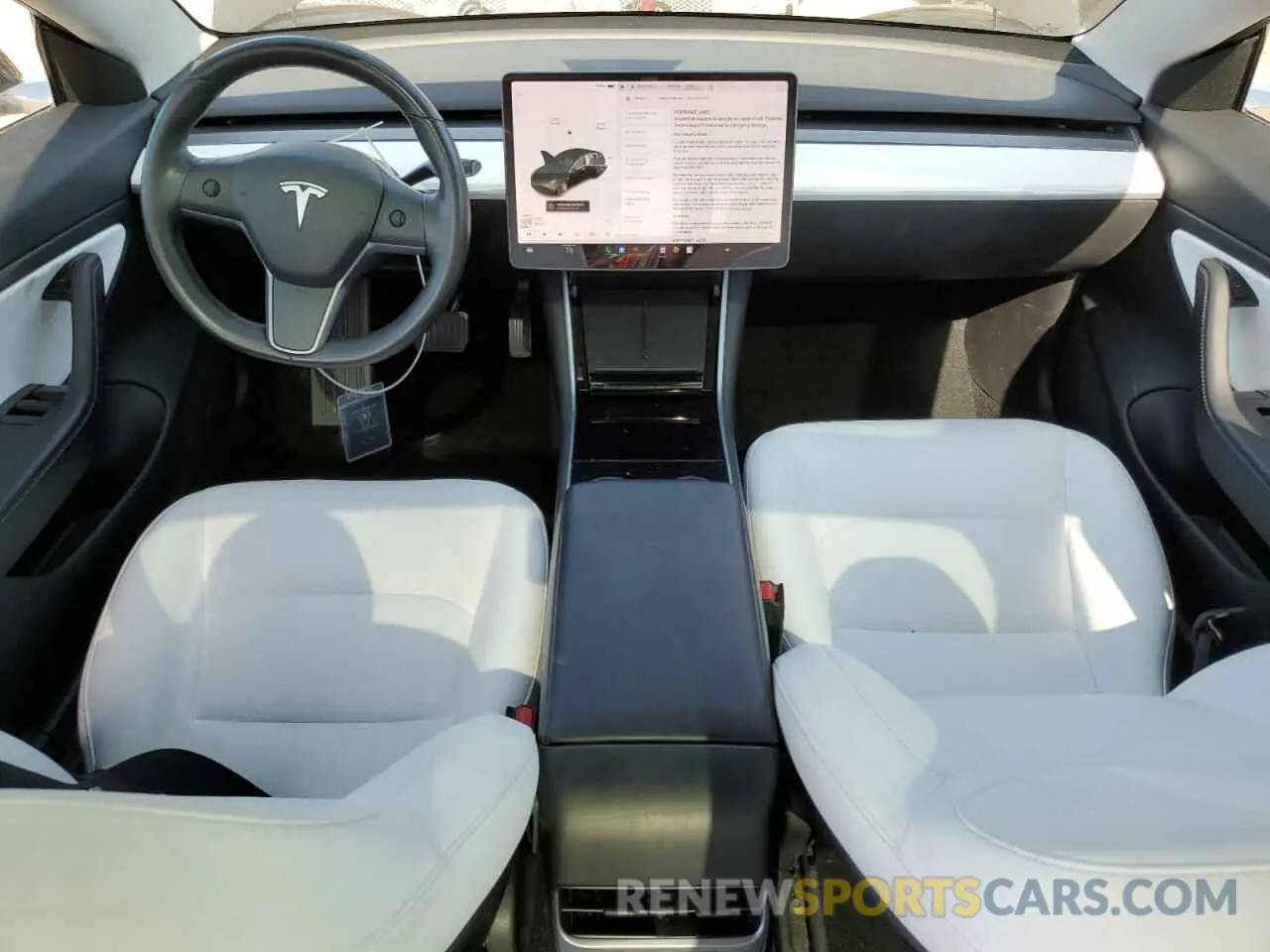 8 fotografías del automóvil dañado 5YJ3E1EA0KF345393 TESLA MODEL 3 2019