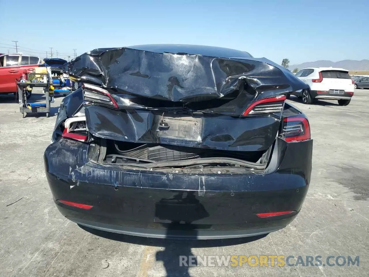 6 fotografías del automóvil dañado 5YJ3E1EA0KF357477 TESLA MODEL 3 2019