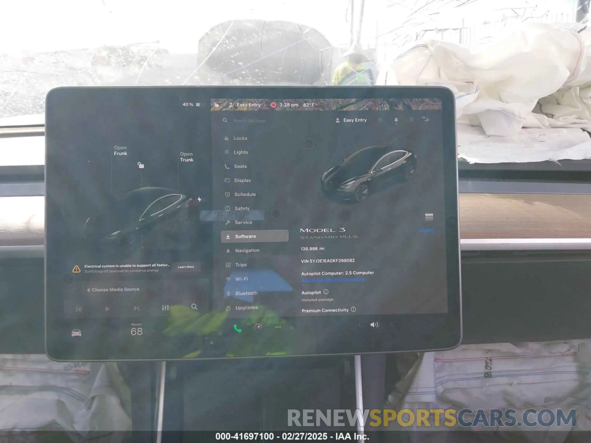 18 fotografías del automóvil dañado 5YJ3E1EA0KF399082 TESLA MODEL 3 2019