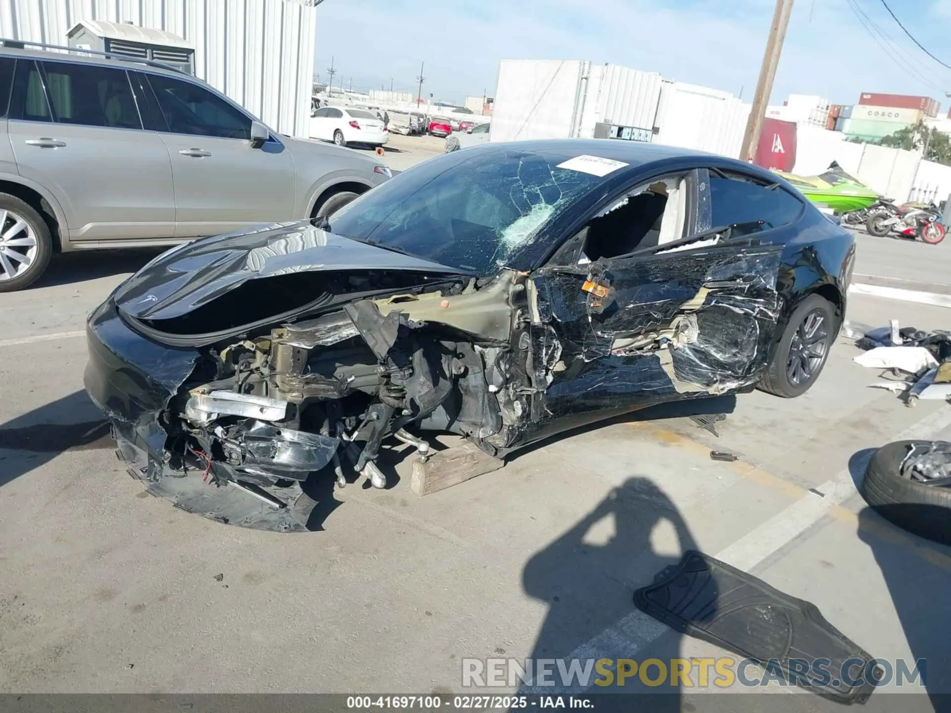 2 fotografías del automóvil dañado 5YJ3E1EA0KF399082 TESLA MODEL 3 2019
