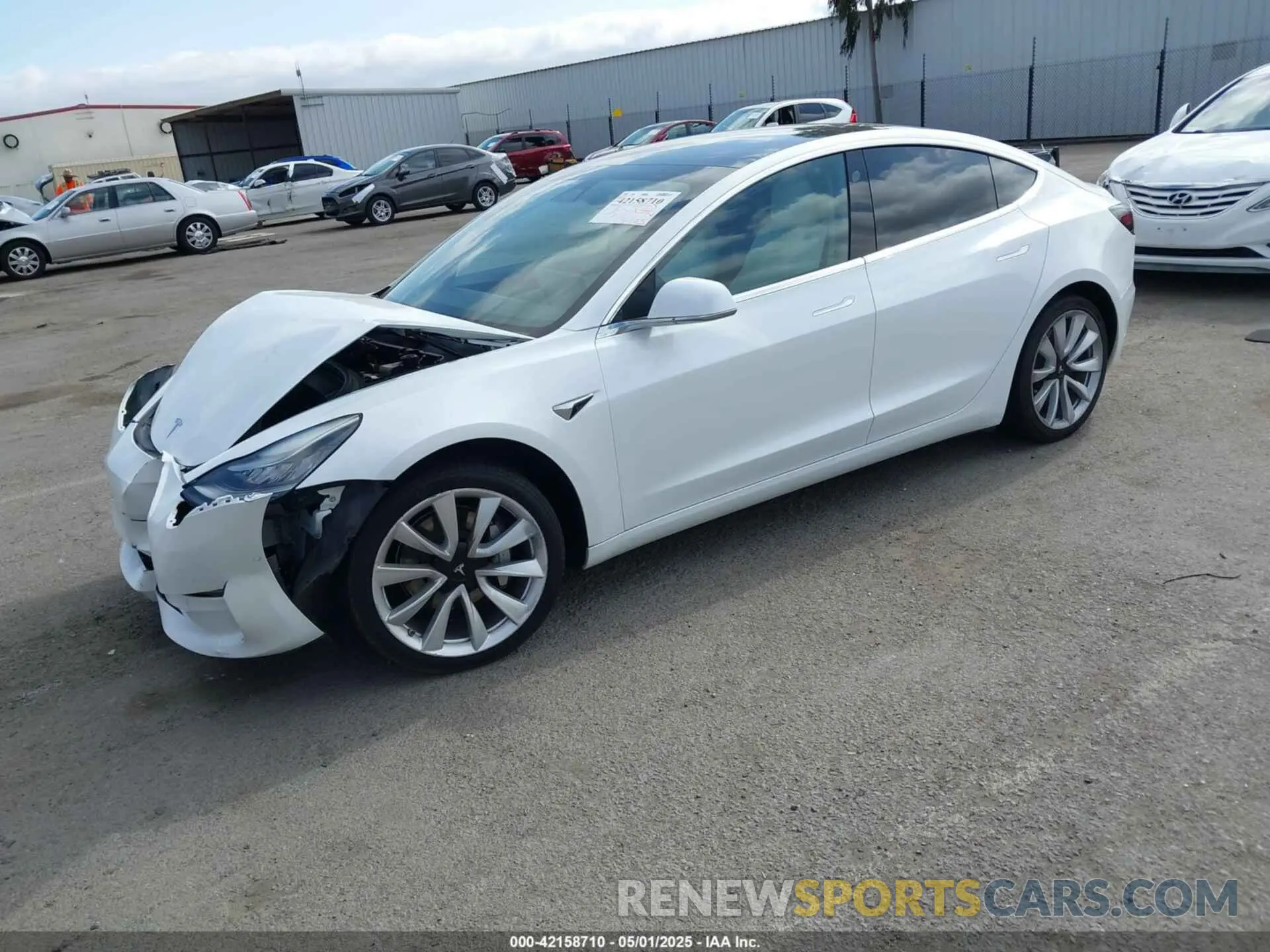 2 fotografías del automóvil dañado 5YJ3E1EA0KF419427 TESLA MODEL 3 2019