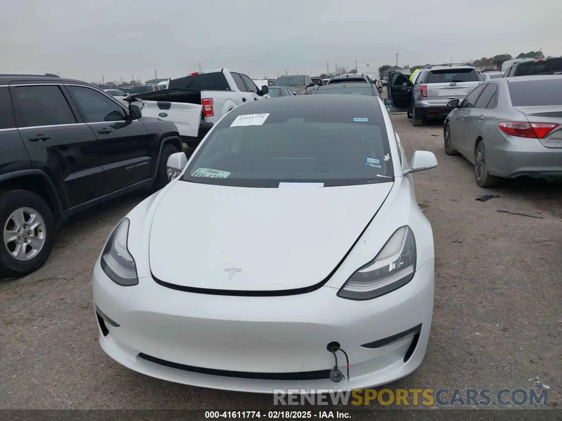 6 fotografías del automóvil dañado 5YJ3E1EA0KF425244 TESLA MODEL 3 2019
