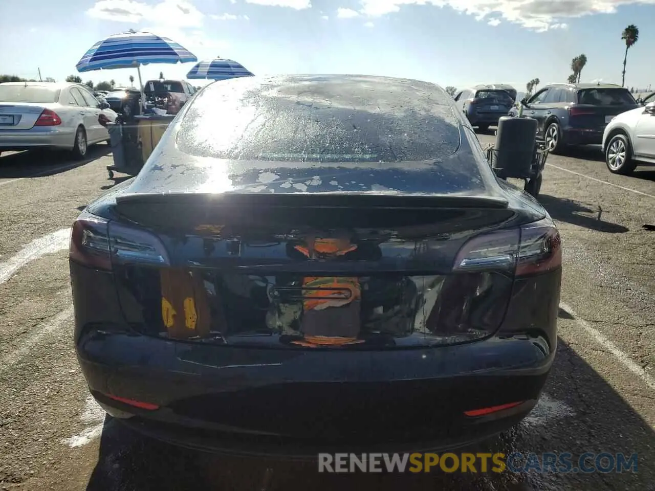 6 fotografías del automóvil dañado 5YJ3E1EA0KF431948 TESLA MODEL 3 2019