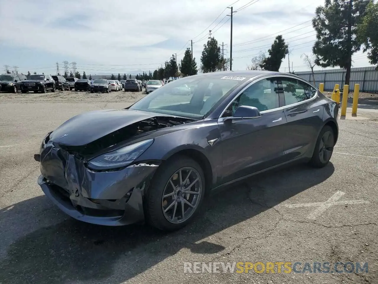 1 fotografías del automóvil dañado 5YJ3E1EA0KF445185 TESLA MODEL 3 2019