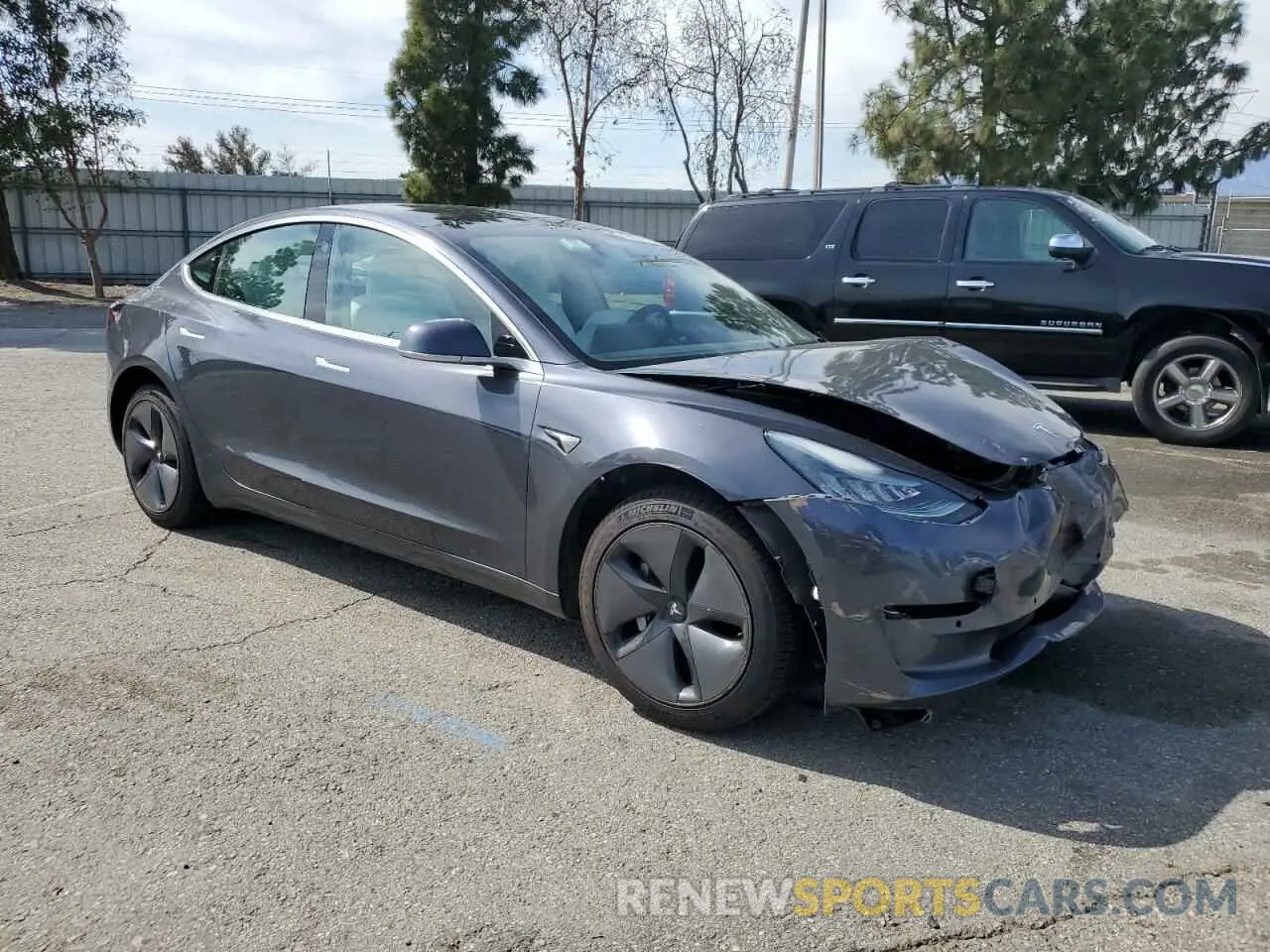 4 fotografías del automóvil dañado 5YJ3E1EA0KF445185 TESLA MODEL 3 2019