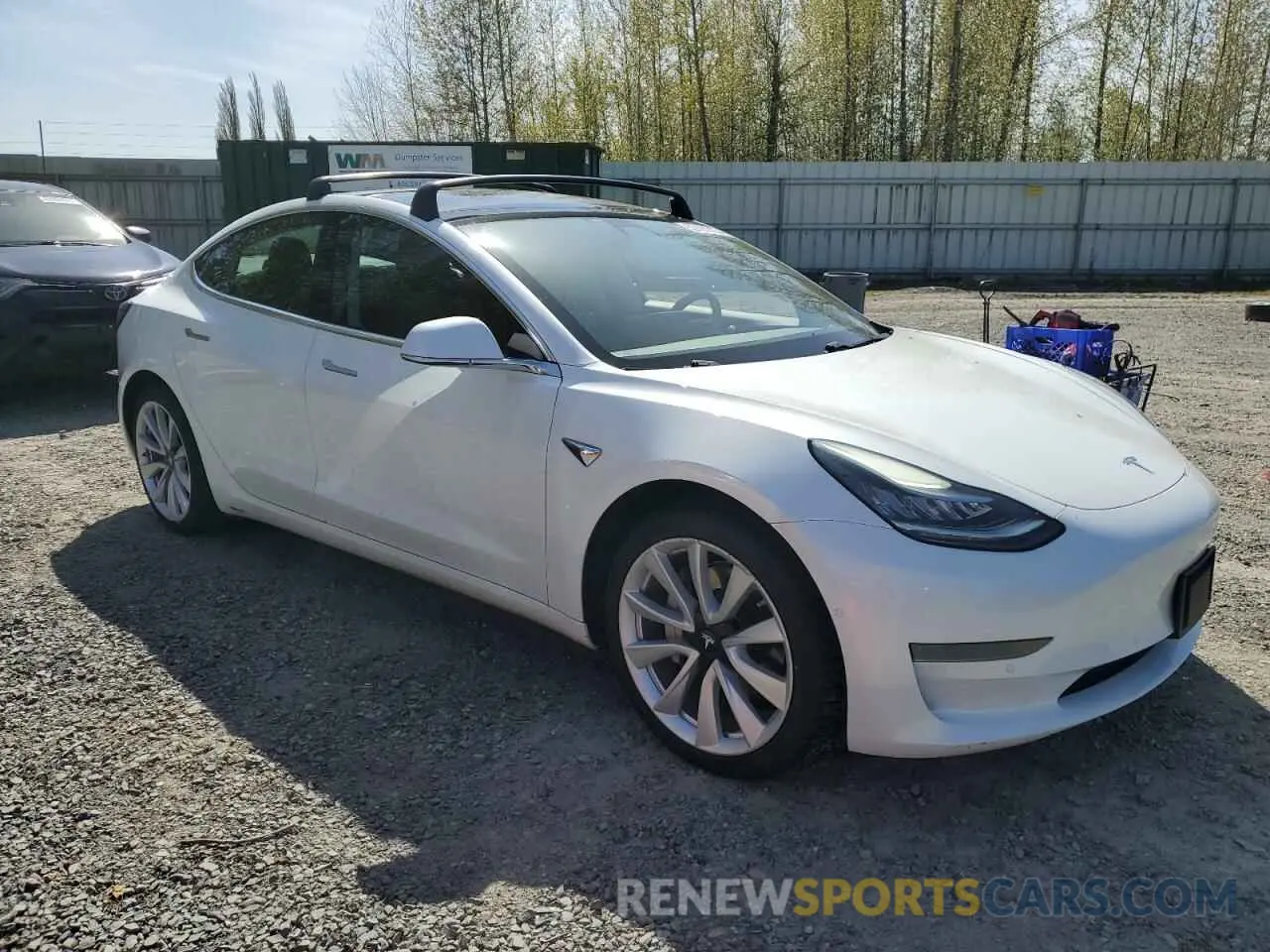 4 fotografías del automóvil dañado 5YJ3E1EA0KF484178 TESLA MODEL 3 2019