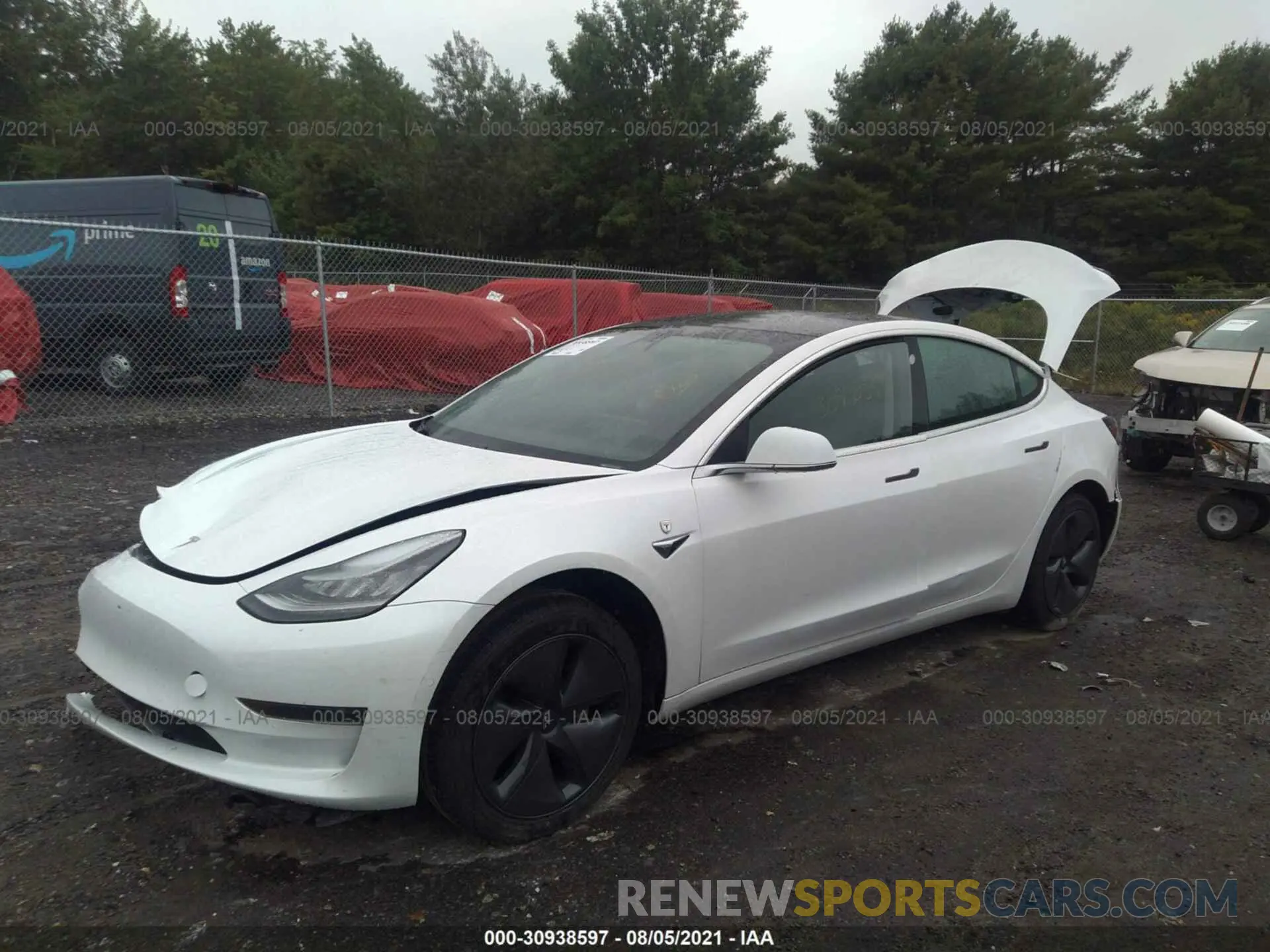 2 fotografías del automóvil dañado 5YJ3E1EA0KF484200 TESLA MODEL 3 2019