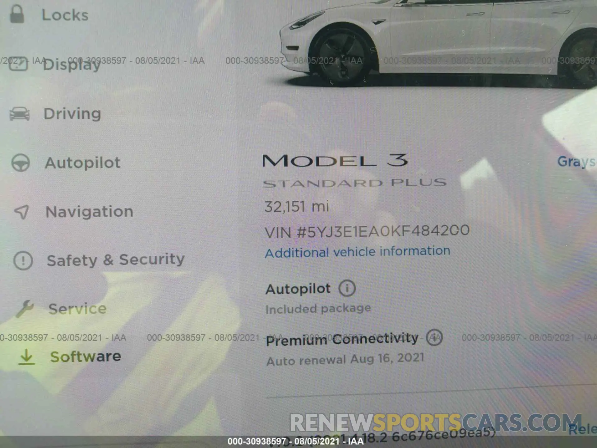 7 fotografías del automóvil dañado 5YJ3E1EA0KF484200 TESLA MODEL 3 2019