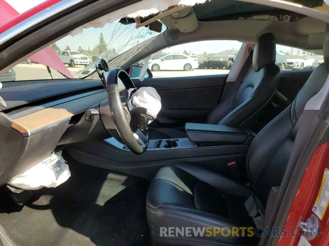 7 fotografías del automóvil dañado 5YJ3E1EA1KF308692 TESLA MODEL 3 2019