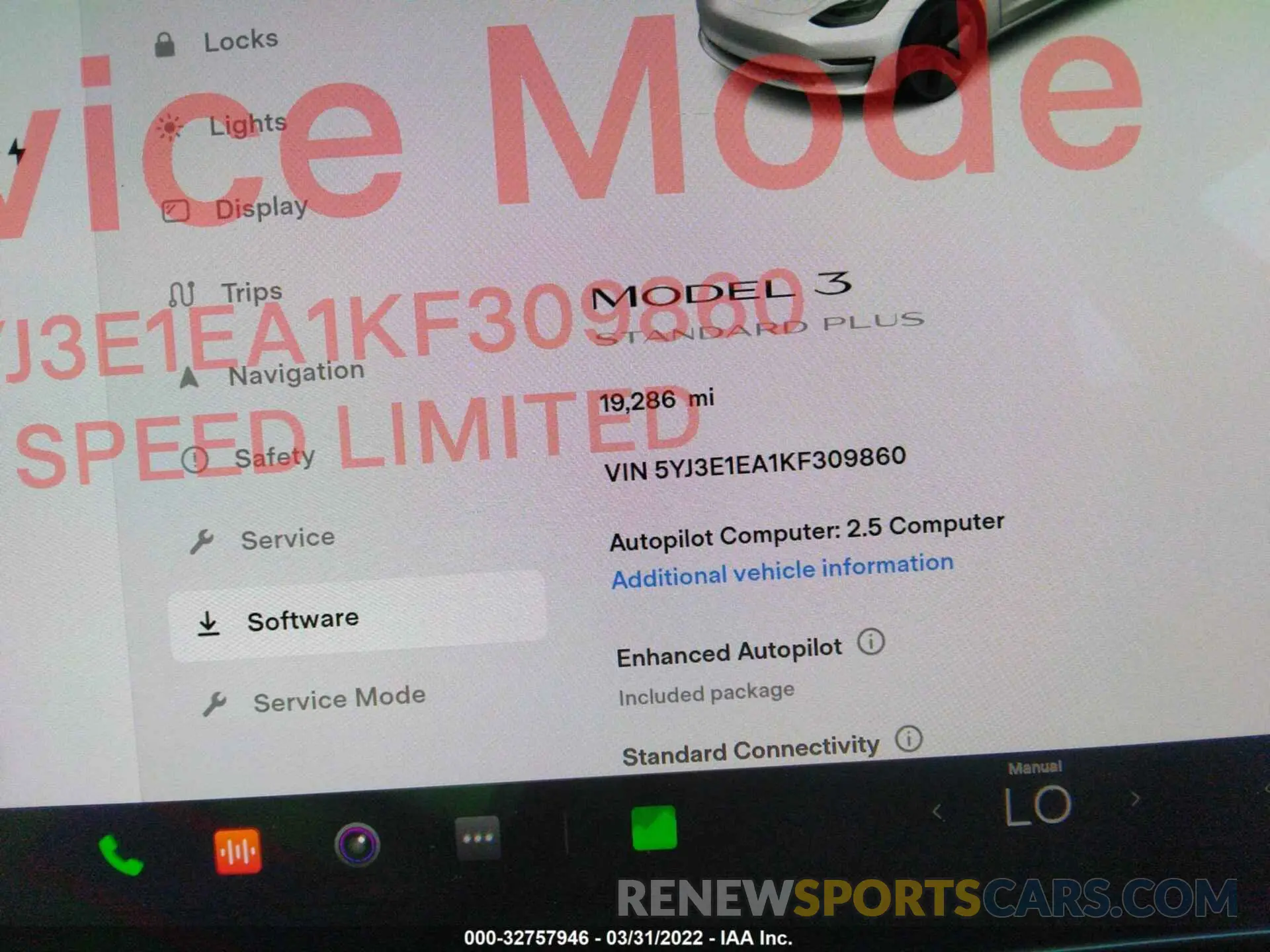 7 fotografías del automóvil dañado 5YJ3E1EA1KF309860 TESLA MODEL 3 2019