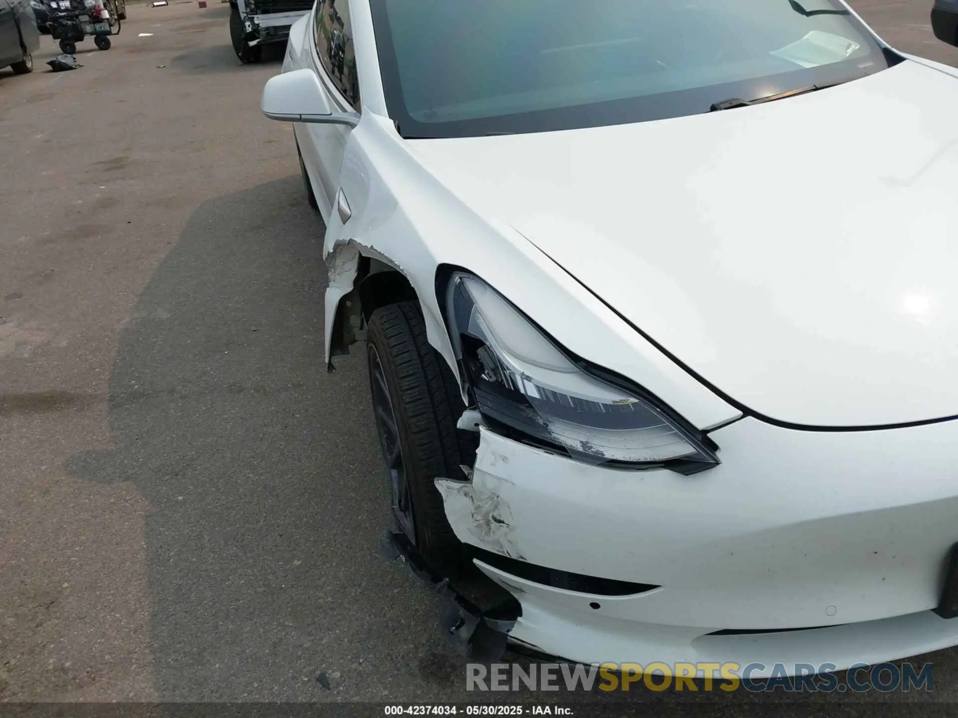 6 fotografías del automóvil dañado 5YJ3E1EA1KF310118 TESLA MODEL 3 2019