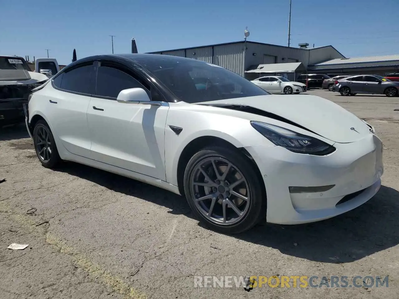 4 fotografías del automóvil dañado 5YJ3E1EA1KF327193 TESLA MODEL 3 2019