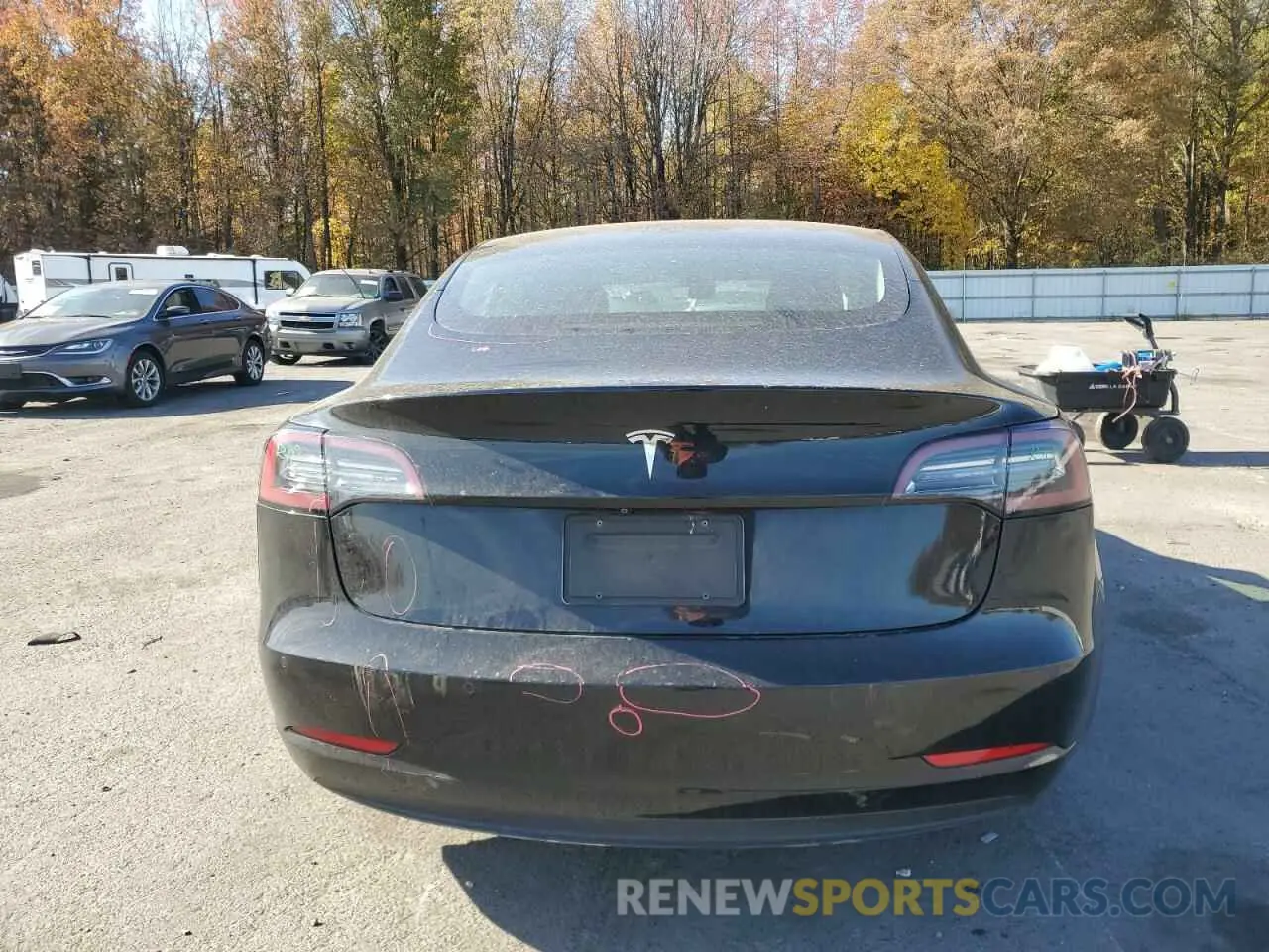6 fotografías del automóvil dañado 5YJ3E1EA1KF397812 TESLA MODEL 3 2019