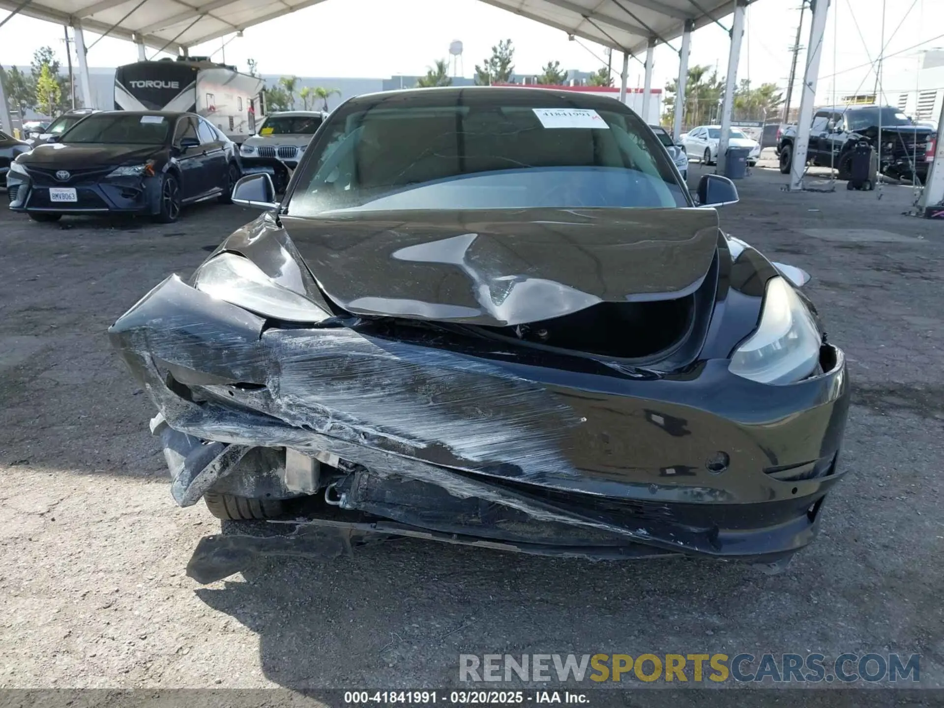 6 fotografías del automóvil dañado 5YJ3E1EA1KF410297 TESLA MODEL 3 2019