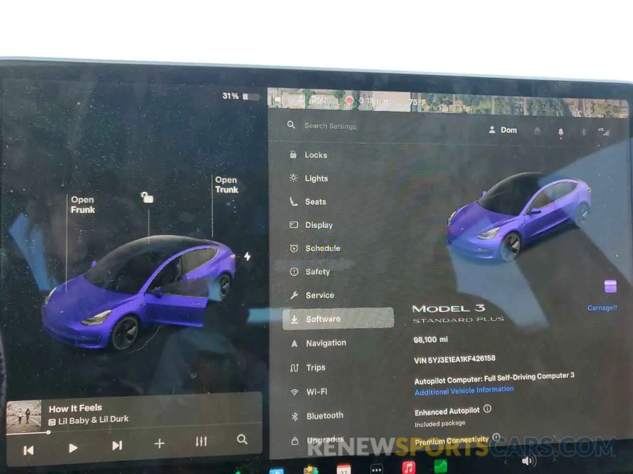 9 fotografías del automóvil dañado 5YJ3E1EA1KF426158 TESLA MODEL 3 2019