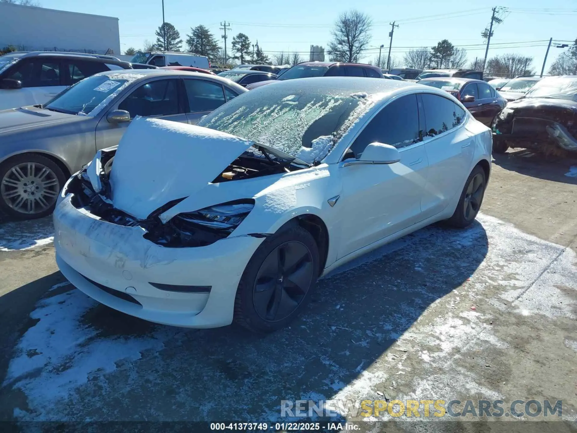 2 fotografías del automóvil dañado 5YJ3E1EA1KF430775 TESLA MODEL 3 2019
