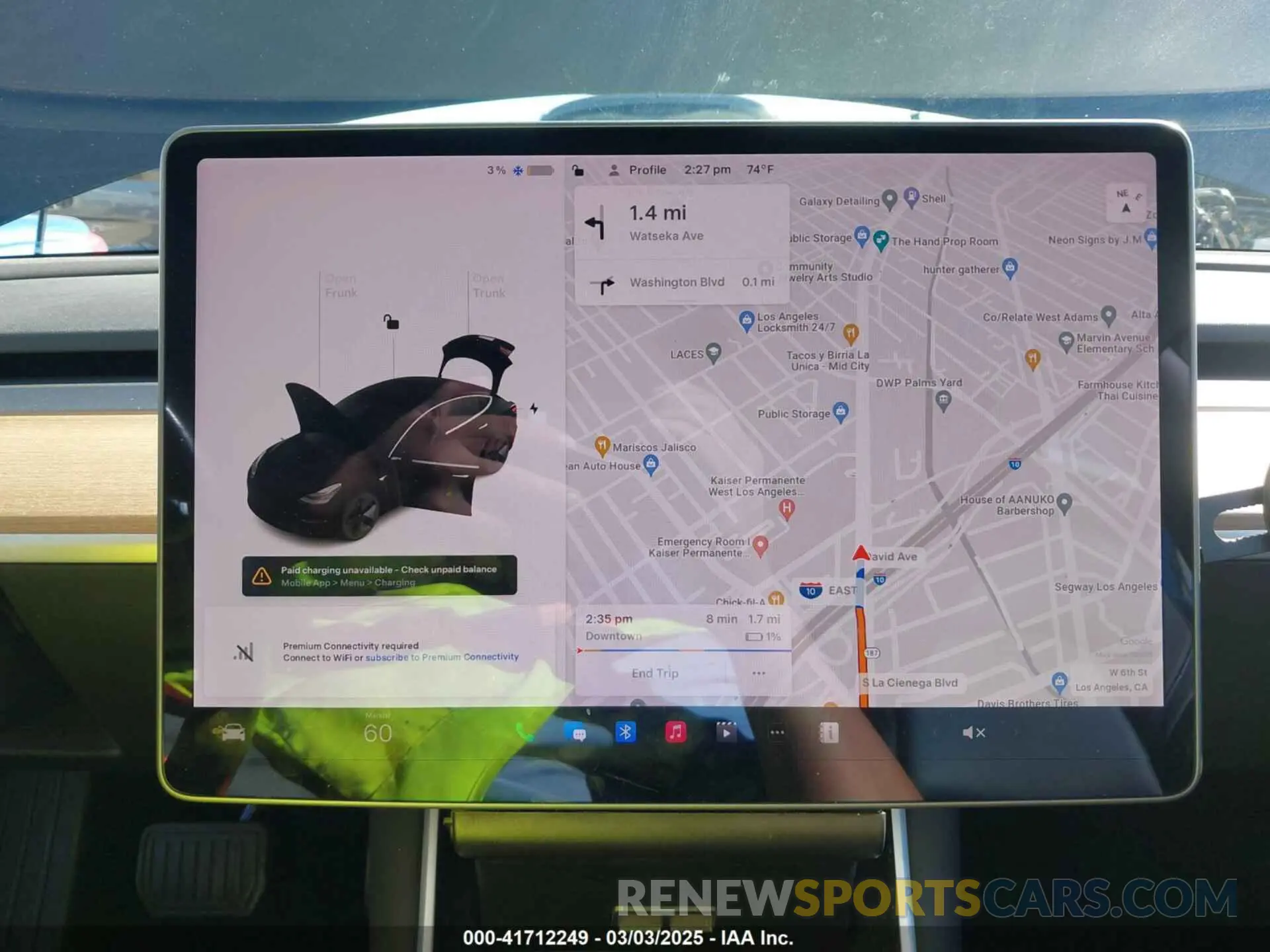 18 fotografías del automóvil dañado 5YJ3E1EA2KF296696 TESLA MODEL 3 2019