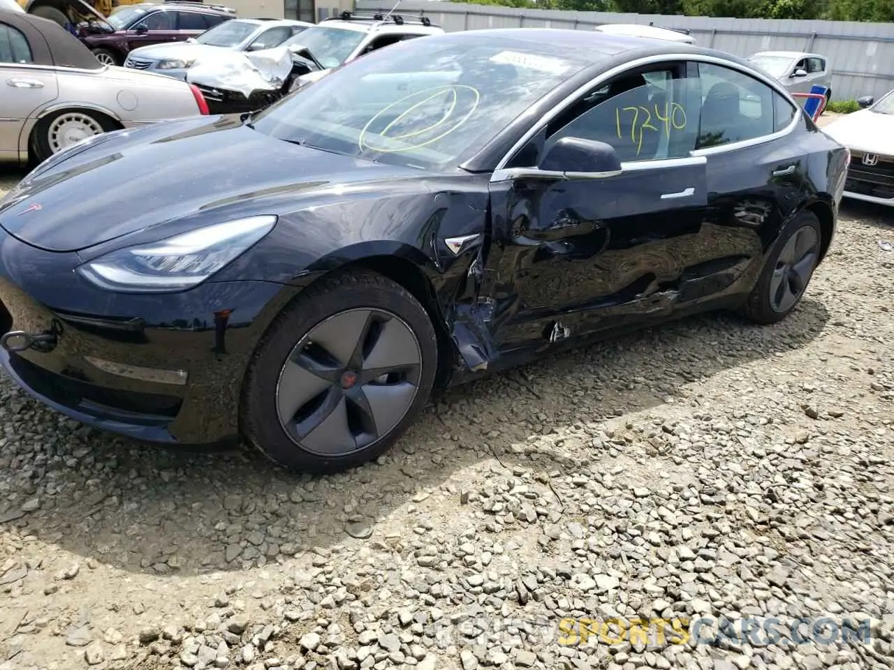 9 fotografías del automóvil dañado 5YJ3E1EA2KF313464 TESLA MODEL 3 2019