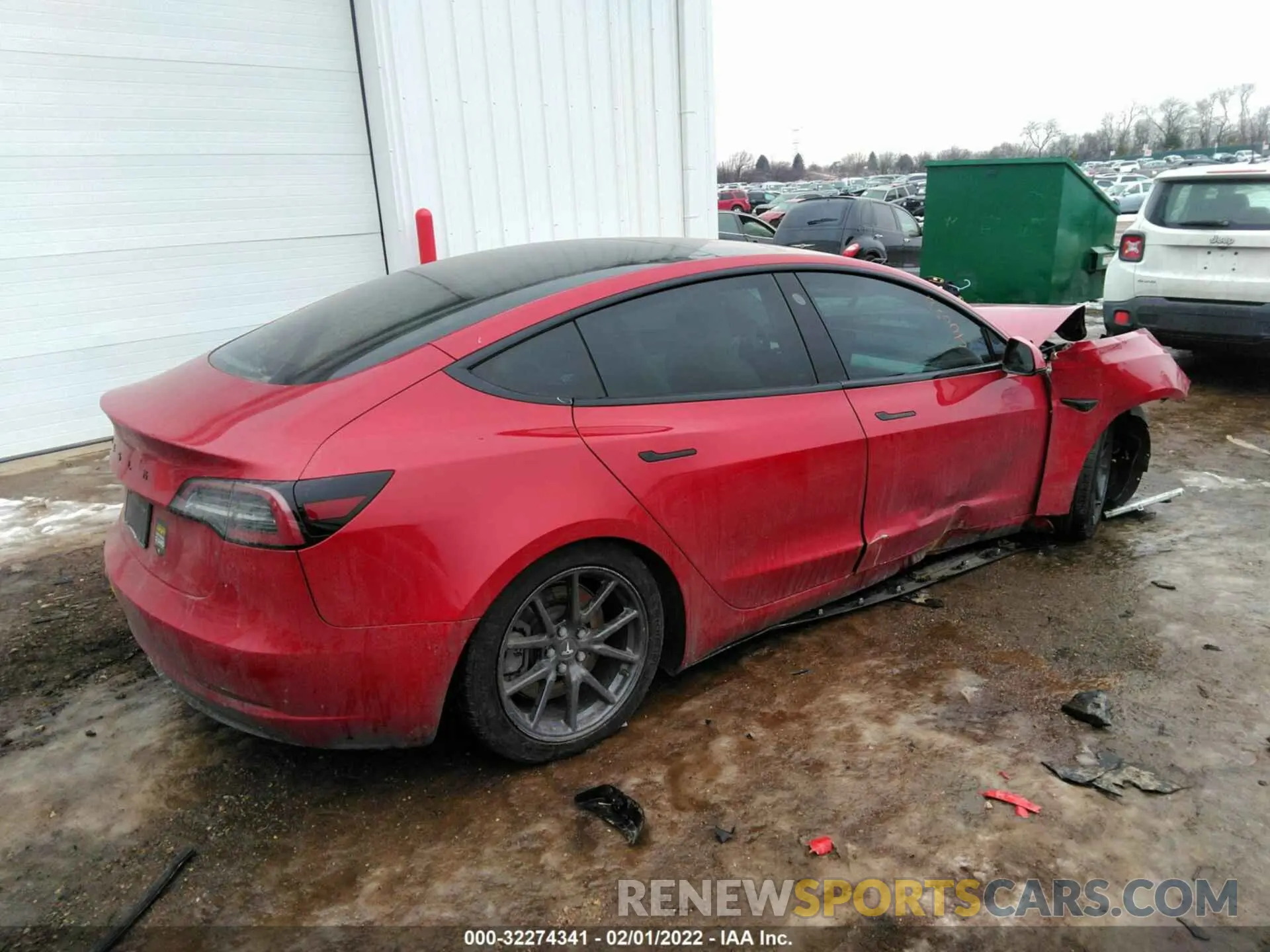 4 fotografías del automóvil dañado 5YJ3E1EA2KF314873 TESLA MODEL 3 2019