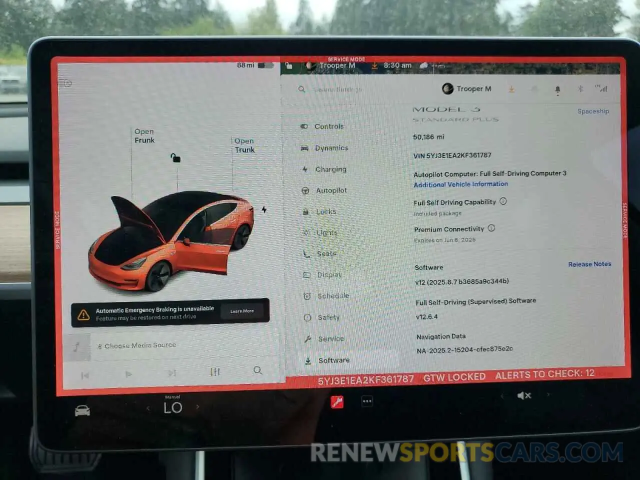 9 fotografías del automóvil dañado 5YJ3E1EA2KF361787 TESLA MODEL 3 2019