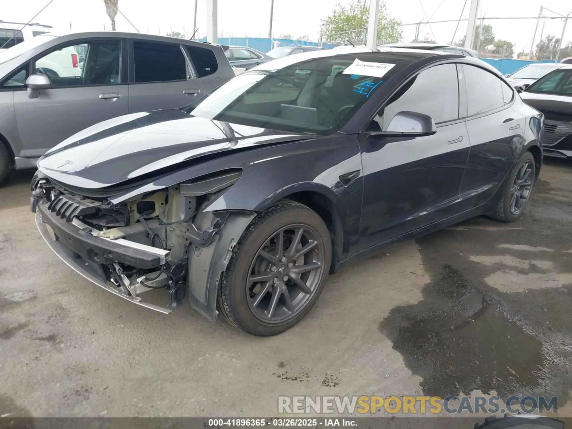 2 fotografías del automóvil dañado 5YJ3E1EA2KF400197 TESLA MODEL 3 2019