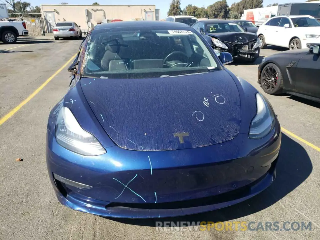 5 fotografías del automóvil dañado 5YJ3E1EA2KF401043 TESLA MODEL 3 2019