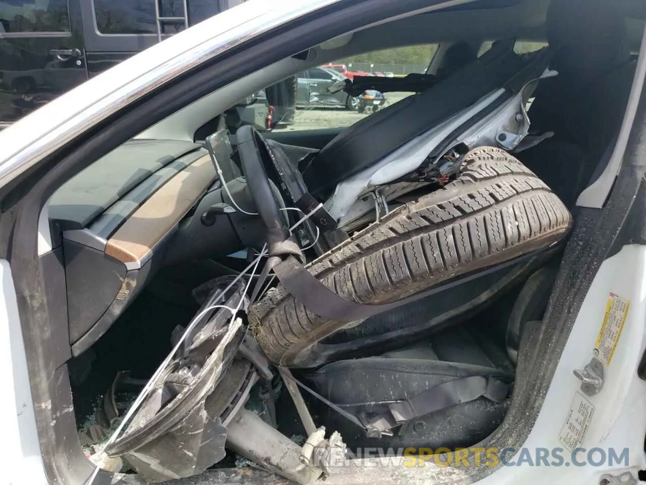 7 fotografías del automóvil dañado 5YJ3E1EA2KF401592 TESLA MODEL 3 2019
