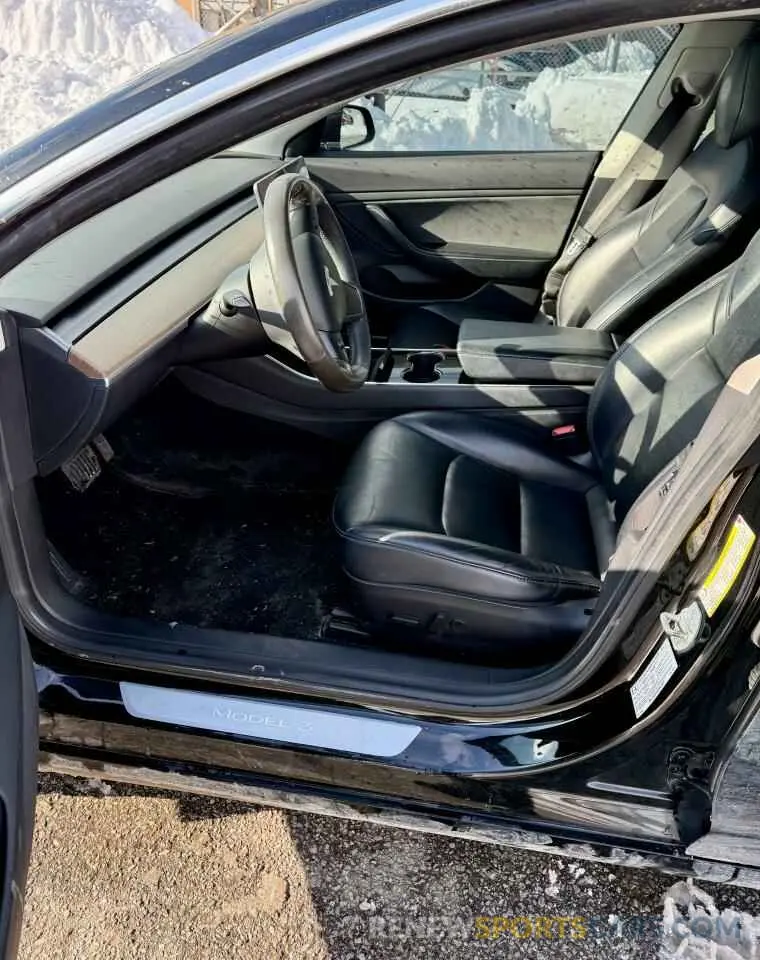 9 fotografías del automóvil dañado 5YJ3E1EA2KF410437 TESLA MODEL 3 2019