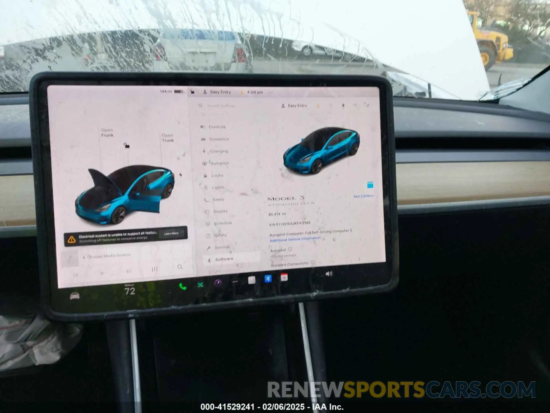 7 fotografías del automóvil dañado 5YJ3E1EA2KF412169 TESLA MODEL 3 2019
