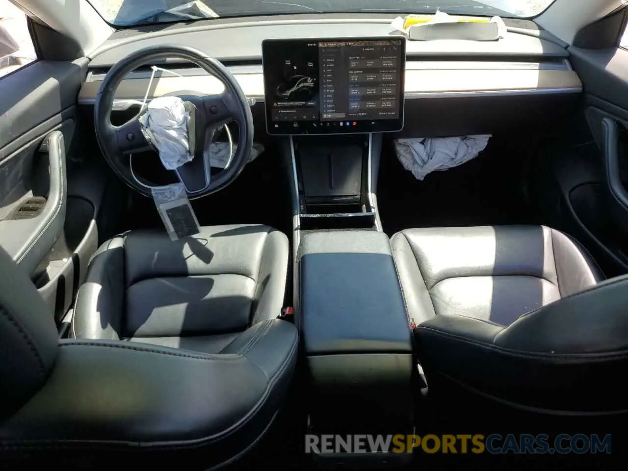 8 fotografías del automóvil dañado 5YJ3E1EA2KF416304 TESLA MODEL 3 2019