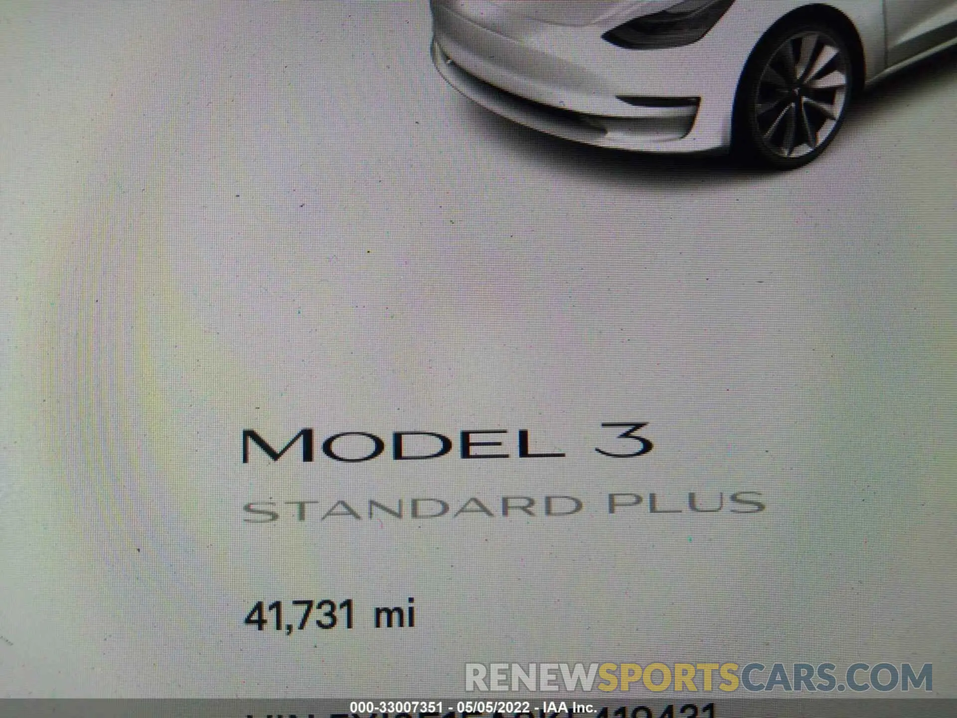 7 fotografías del automóvil dañado 5YJ3E1EA2KF419431 TESLA MODEL 3 2019