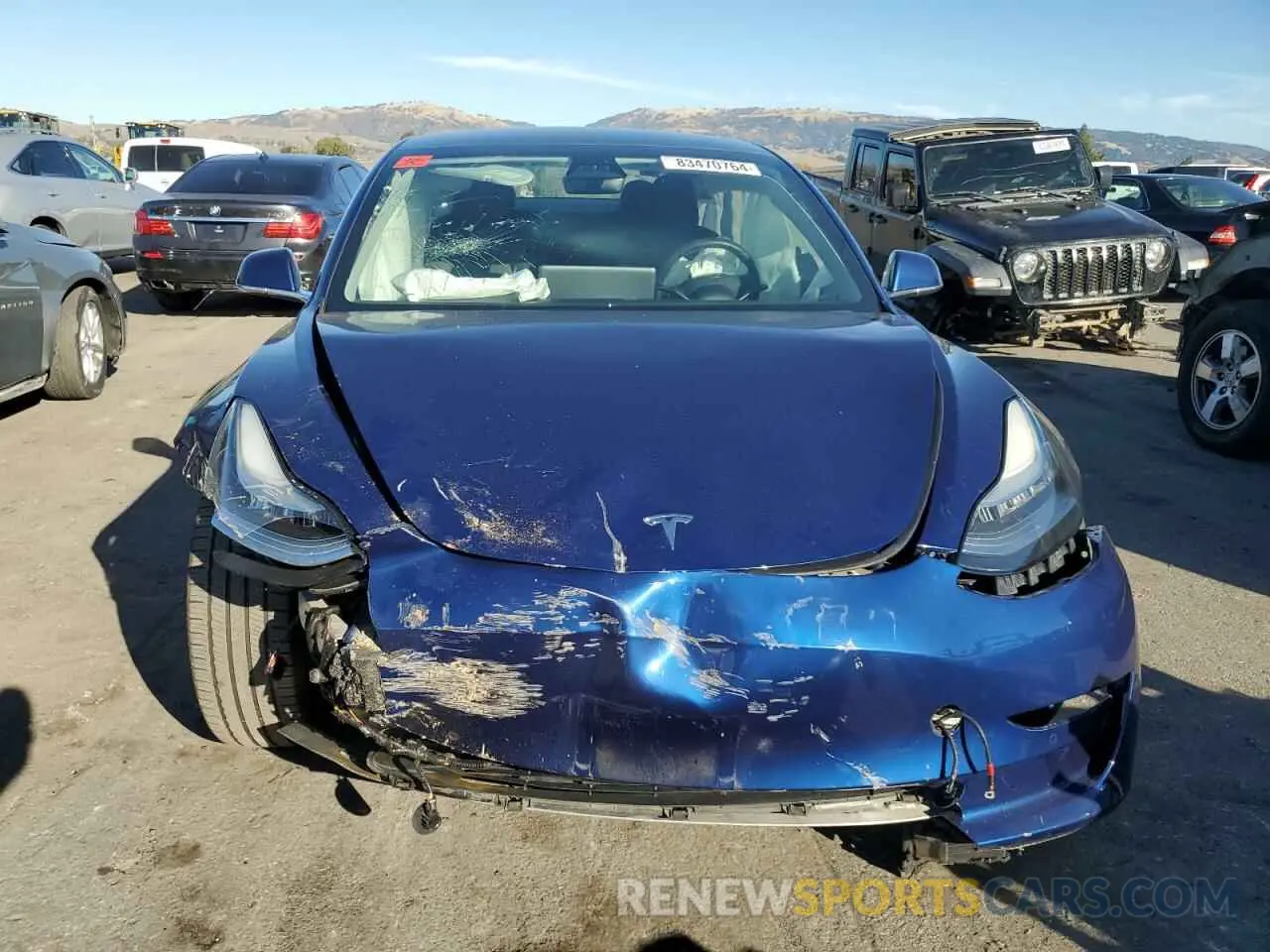 5 fotografías del automóvil dañado 5YJ3E1EA2KF421261 TESLA MODEL 3 2019
