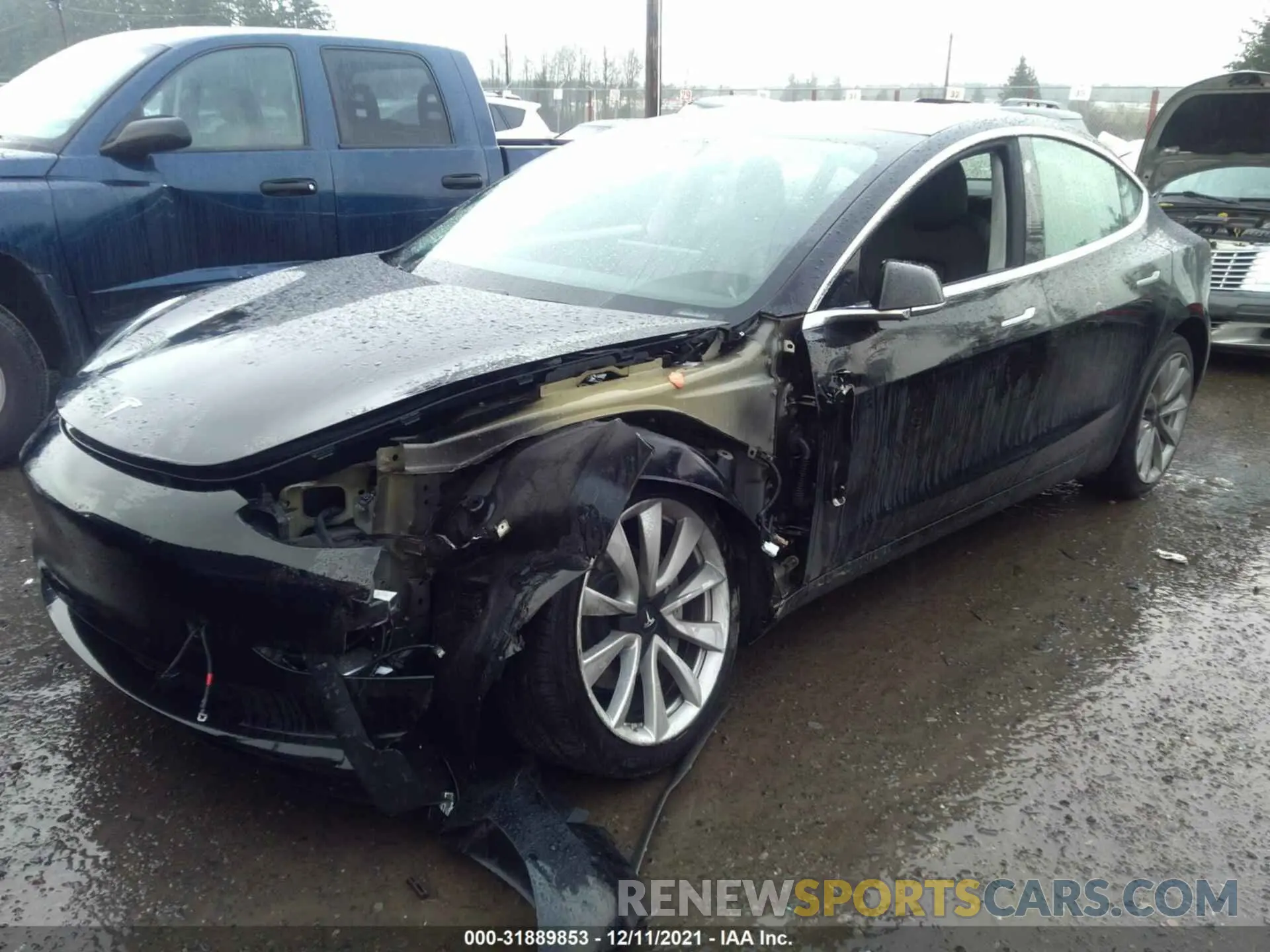 6 fotografías del automóvil dañado 5YJ3E1EA2KF434575 TESLA MODEL 3 2019