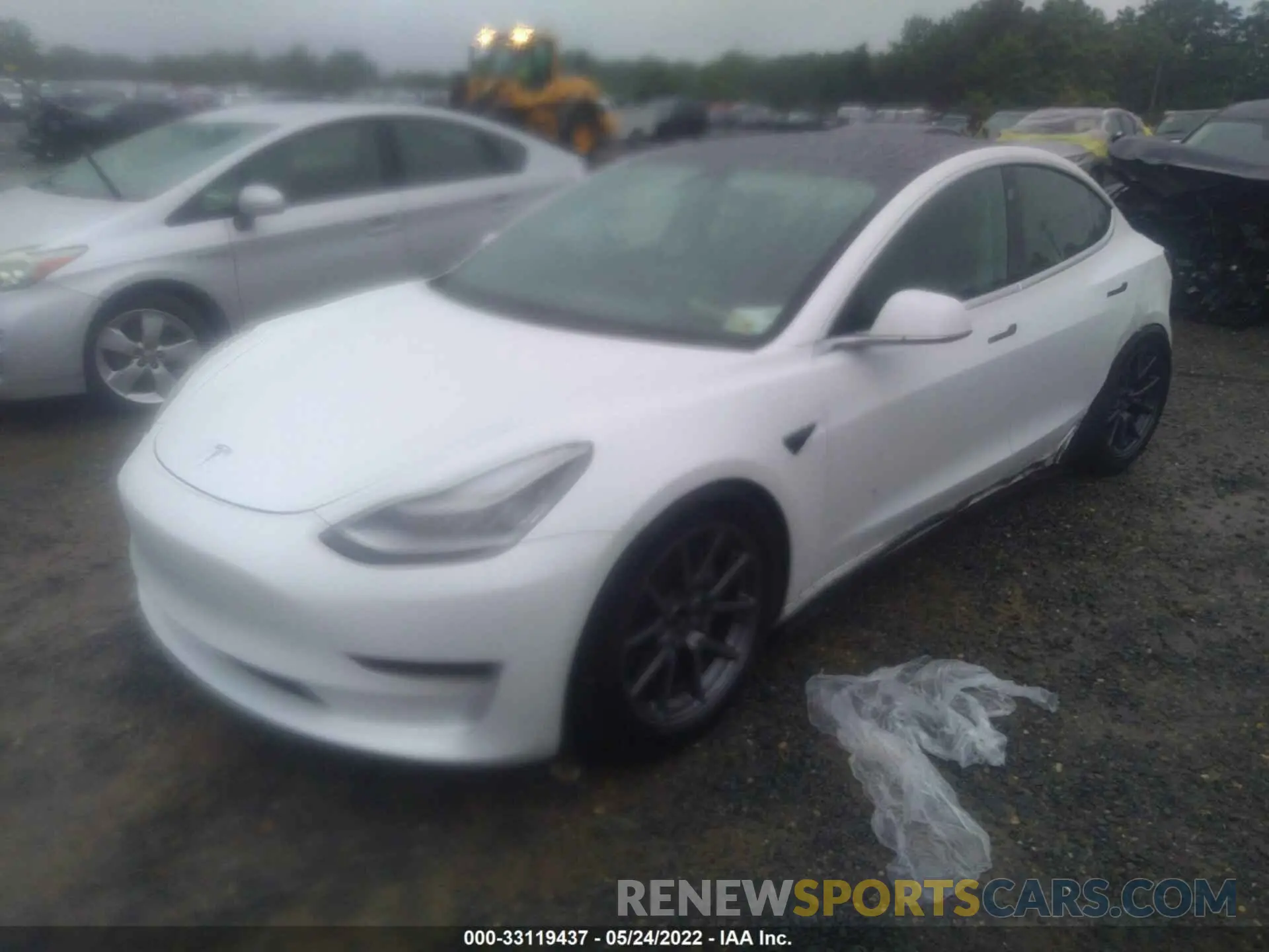 2 fotografías del automóvil dañado 5YJ3E1EA2KF483727 TESLA MODEL 3 2019