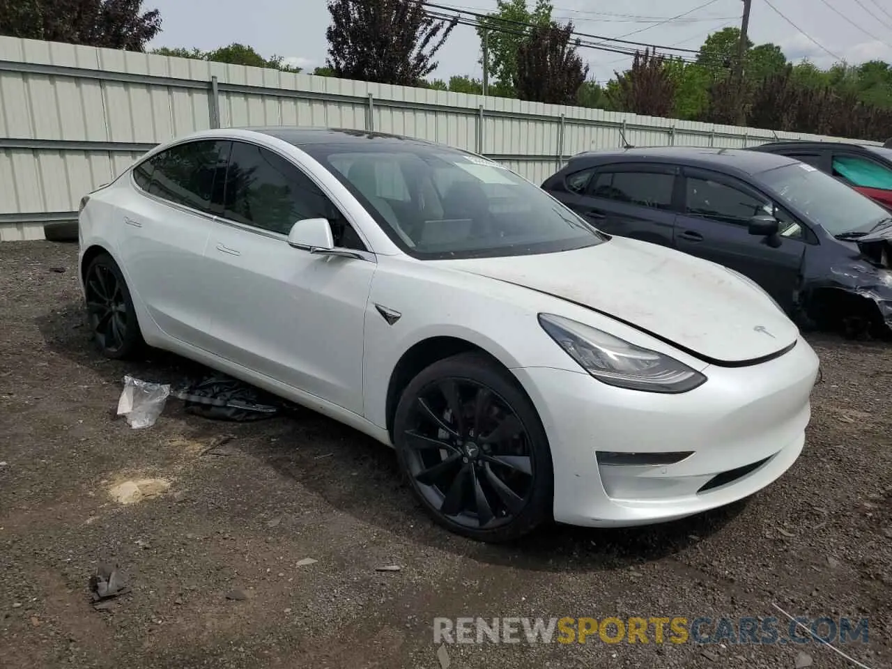 4 fotografías del automóvil dañado 5YJ3E1EA2KF486532 TESLA MODEL 3 2019