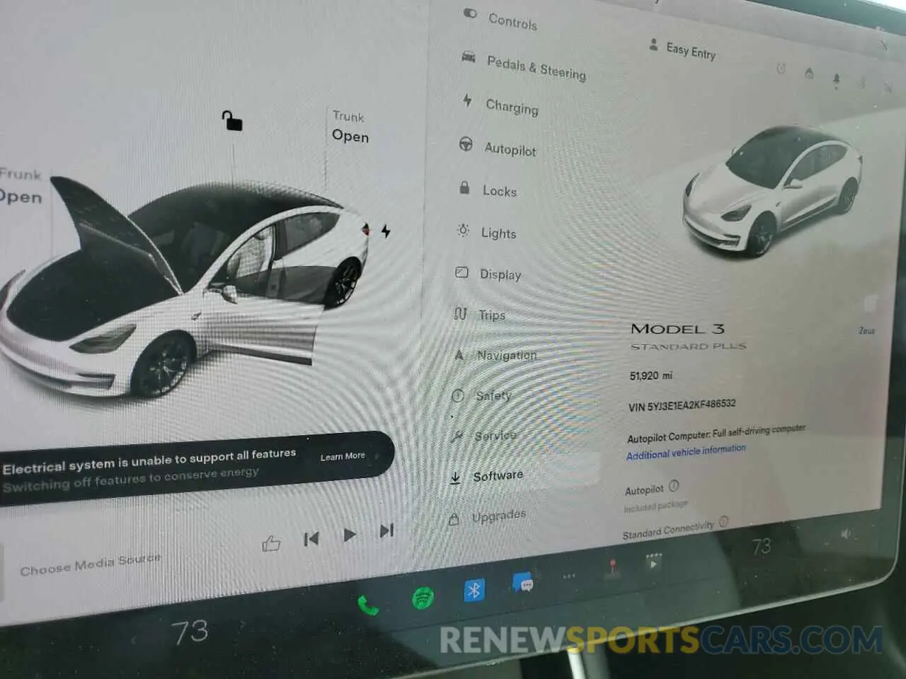 9 fotografías del automóvil dañado 5YJ3E1EA2KF486532 TESLA MODEL 3 2019