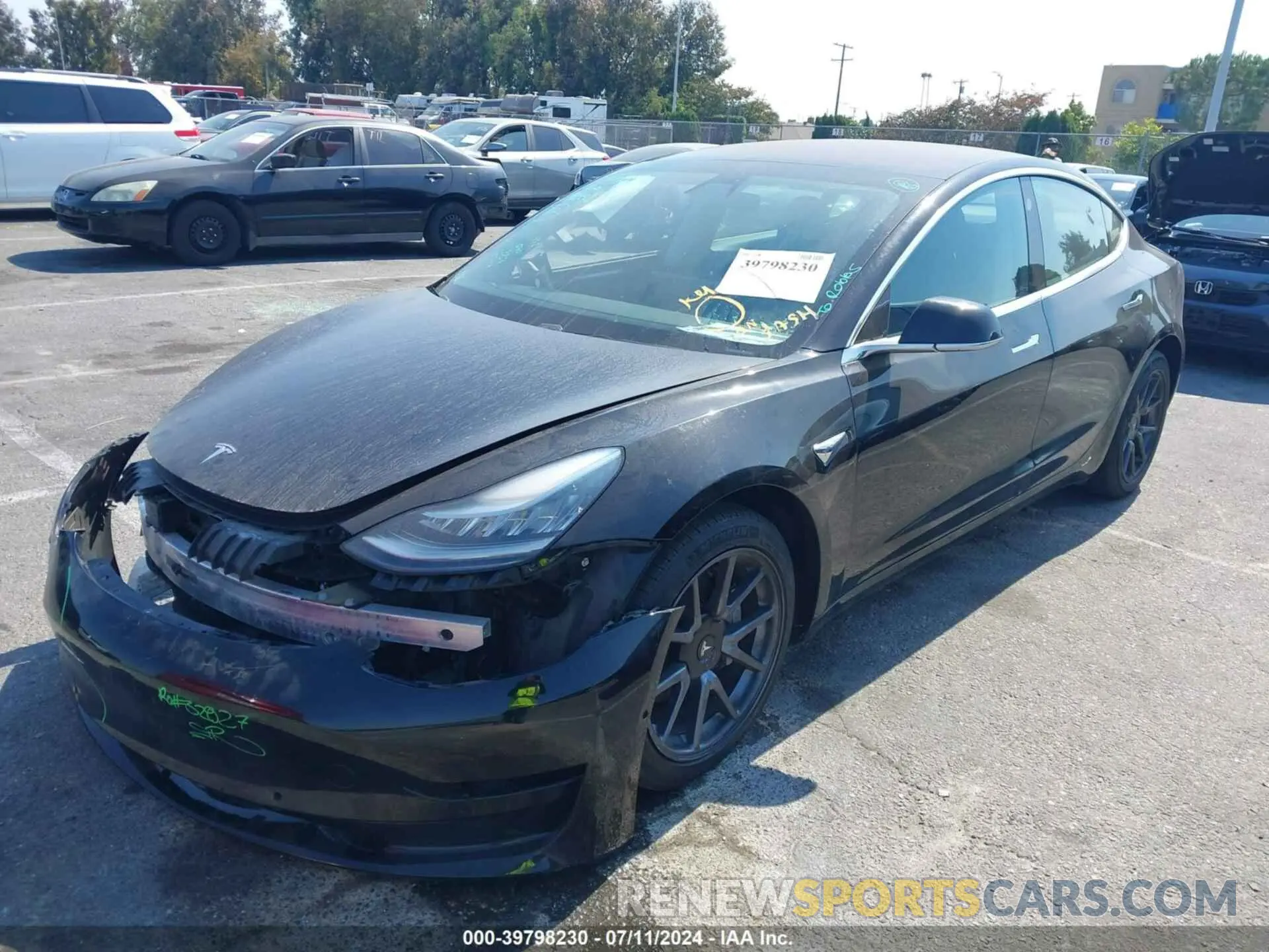 2 fotografías del automóvil dañado 5YJ3E1EA3KF304546 TESLA MODEL 3 2019