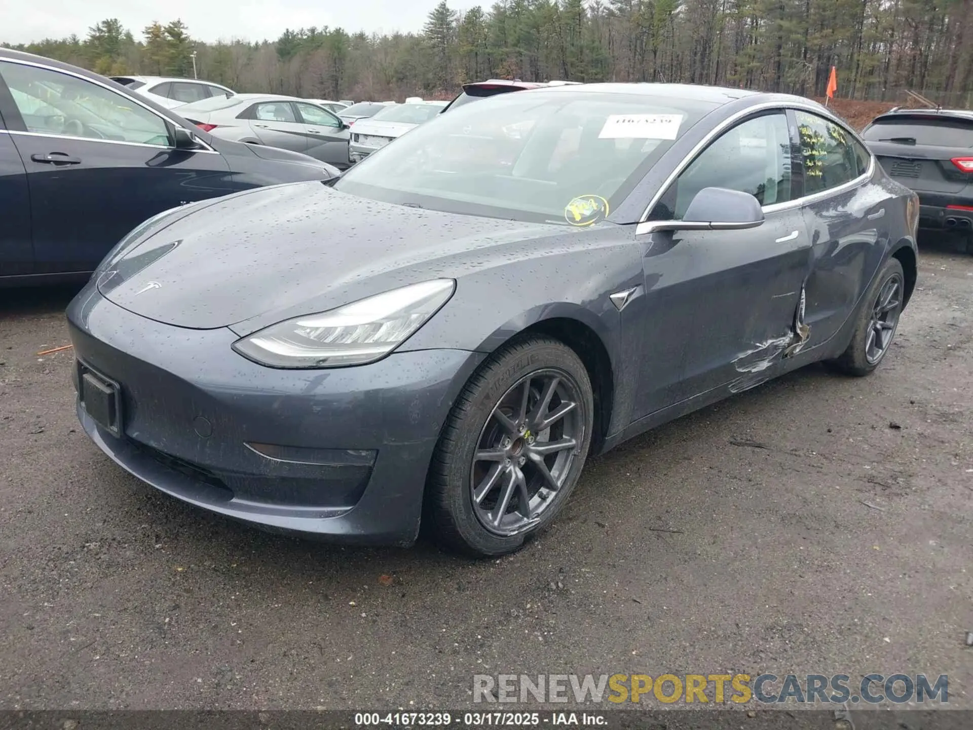 2 fotografías del automóvil dañado 5YJ3E1EA3KF307415 TESLA MODEL 3 2019