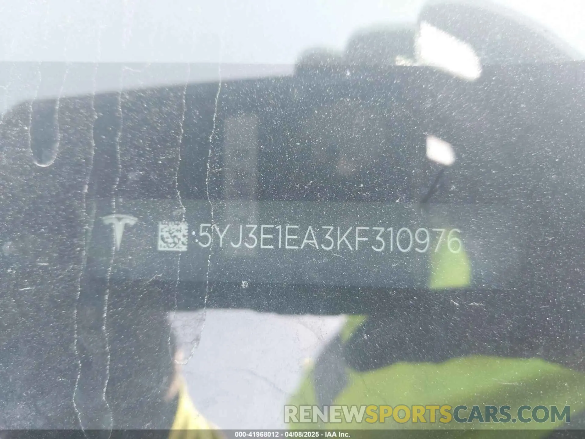 9 fotografías del automóvil dañado 5YJ3E1EA3KF310976 TESLA MODEL 3 2019