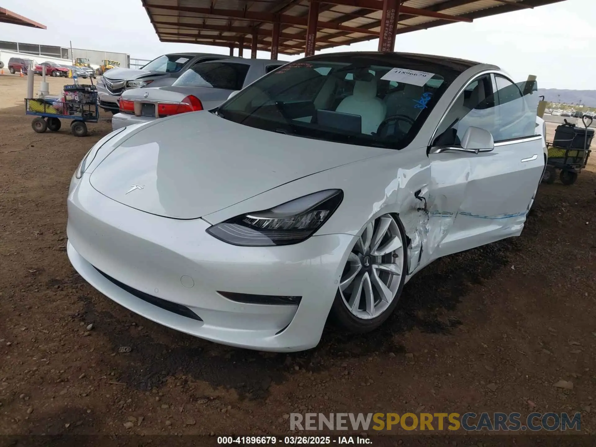 2 fotografías del automóvil dañado 5YJ3E1EA3KF332864 TESLA MODEL 3 2019