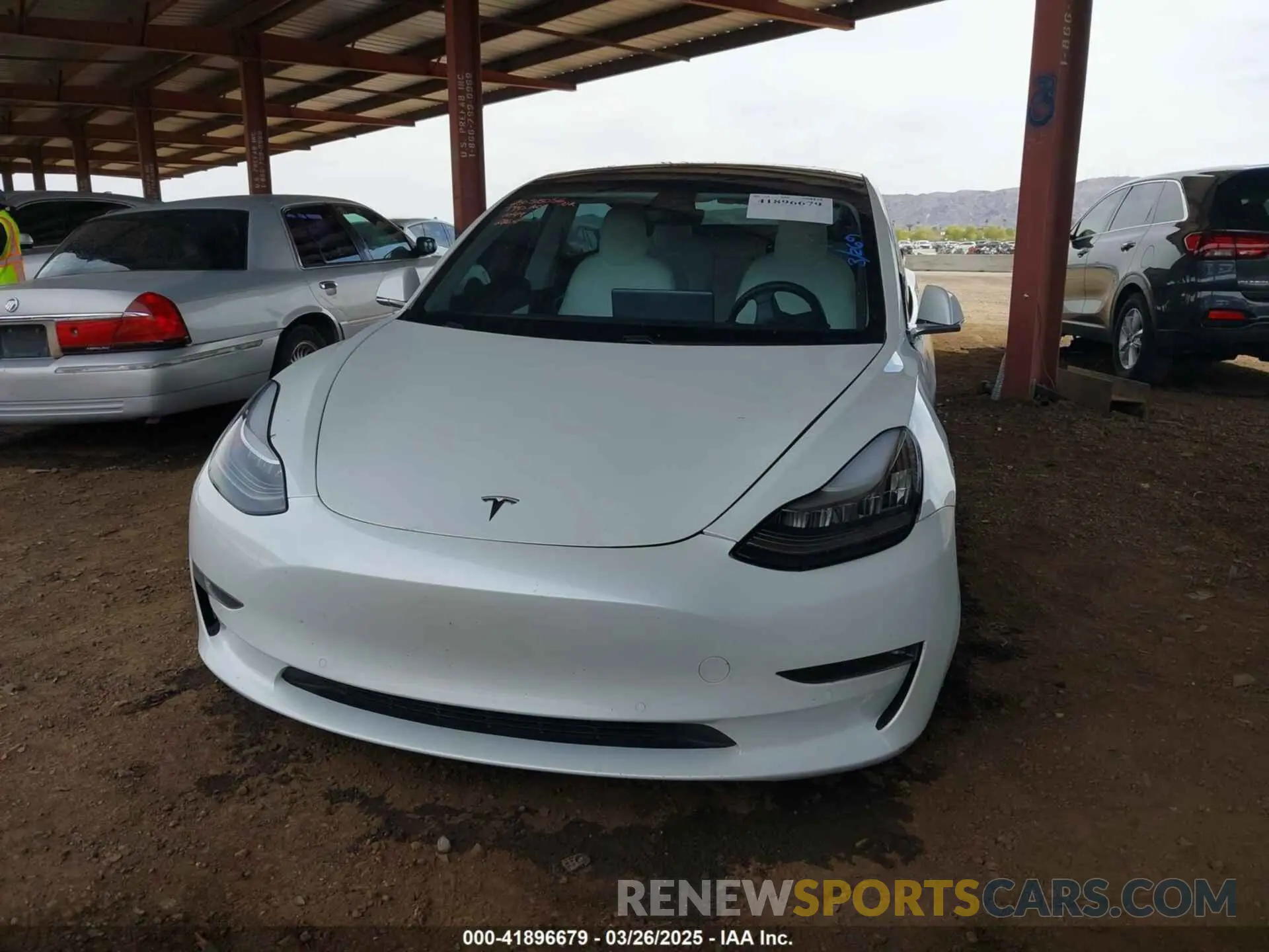 6 fotografías del automóvil dañado 5YJ3E1EA3KF332864 TESLA MODEL 3 2019