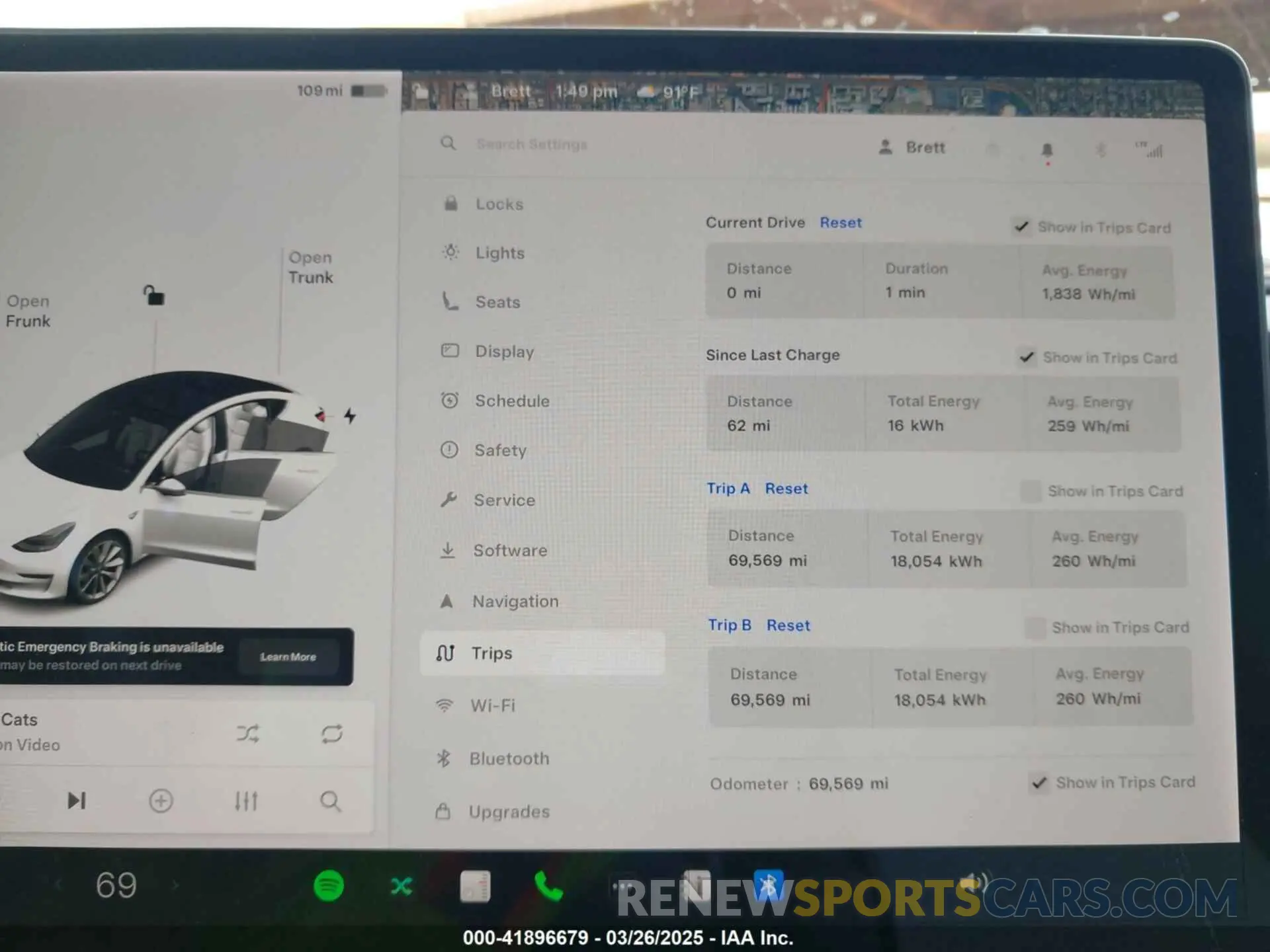 7 fotografías del automóvil dañado 5YJ3E1EA3KF332864 TESLA MODEL 3 2019