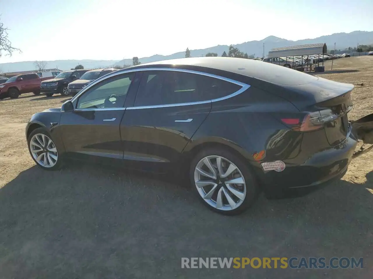 2 fotografías del automóvil dañado 5YJ3E1EA3KF346098 TESLA MODEL 3 2019
